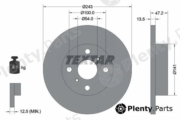 Textar 92036700 — Brake Disc