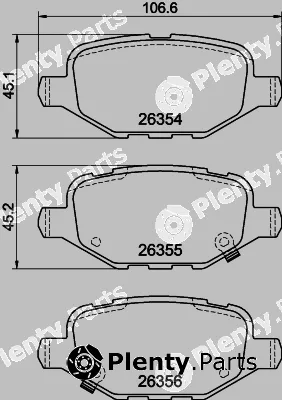 Textar 2635401 — Brake Pad Set, disc brake Q+