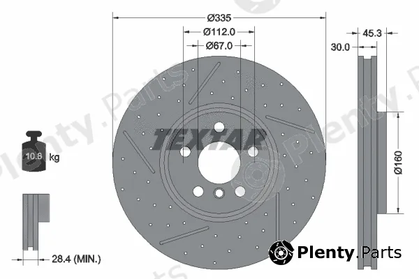 Textar 92317105 — Brake Disc PRO+