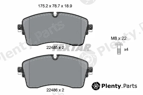 Textar 2248503 — Brake Pad Set, disc brake Q+