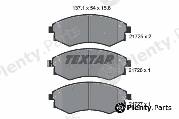Textar 2172502 — Brake Pad Set, disc brake