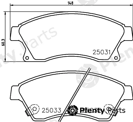 Textar 2503102 — Brake Pad Set, disc brake