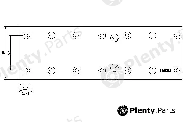 Textar 15030 — Brake Lining, drum brake