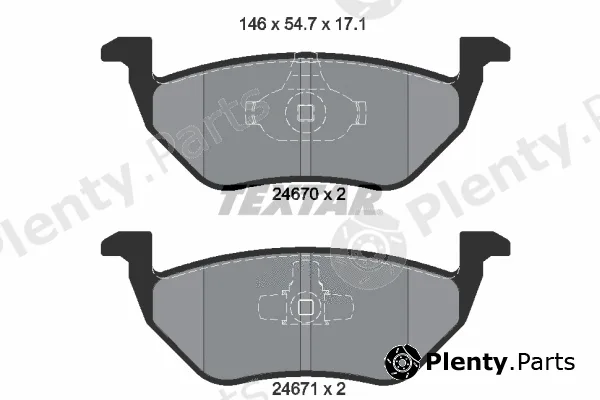 Textar 2467001 — Brake Pad Set, disc brake