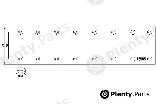 Textar 1550501 — Brake Lining Kit, drum brake