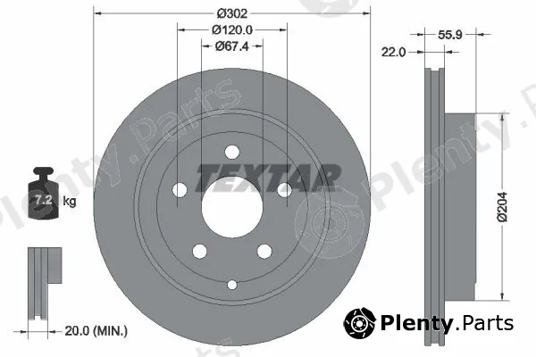 Textar 92258603 — Brake Disc PRO