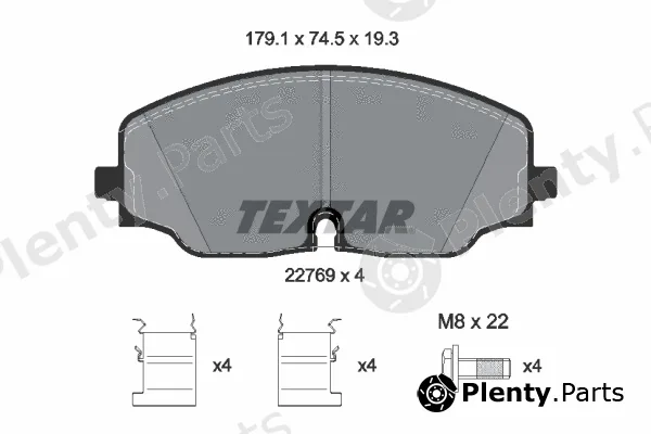 Textar 2276901 — Brake Pad Set, disc brake Q+