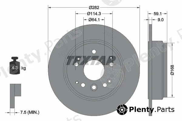 Textar 92261703 — Brake Disc PRO