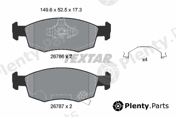 Textar 2678601 — Brake Pad Set, disc brake Q+
