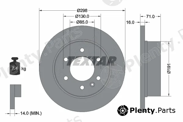 Textar 93143303 — Brake Disc PRO