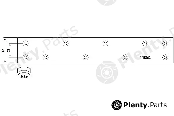 Textar 11084 — Brake Lining, drum brake