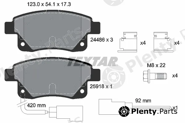 Textar 2448601 — Brake Pad Set, disc brake