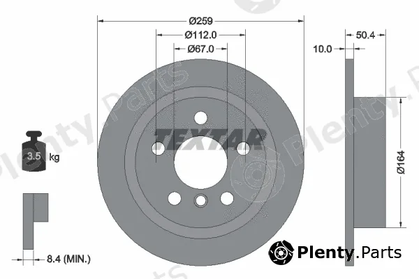 Textar 92279303 — Brake Disc PRO