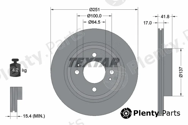 Textar 92278003 — Brake Disc PRO