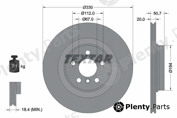 Textar 92306805 — Brake Disc PRO+