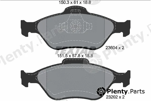 Textar 2360406 — Brake Pad Set, disc brake Q+