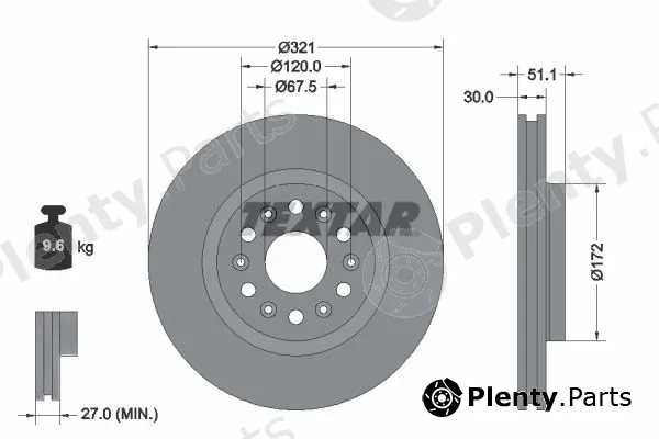 Textar 92342003 — Brake Disc PRO