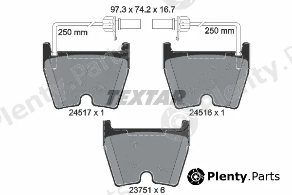 Textar 2451701 — Brake Pad Set, disc brake