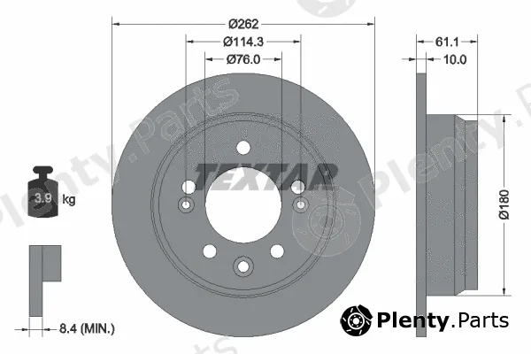 Textar 92161703 — Brake Disc PRO