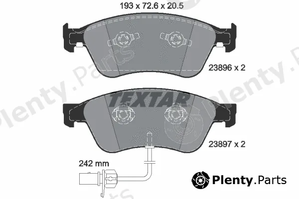 Textar 2389601 — Brake Pad Set, disc brake