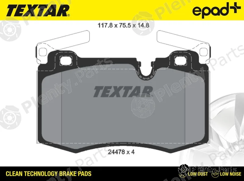 Textar 2447801CP — Brake Pad Set, disc brake epad+