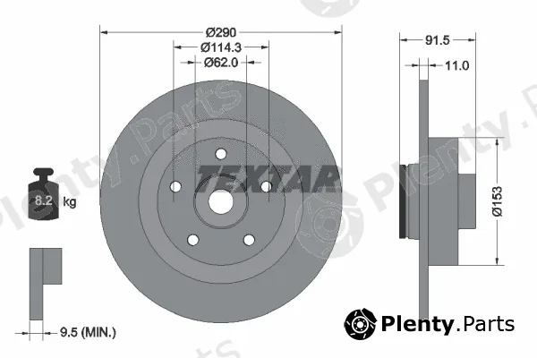 Textar 92317603 — Brake Disc PRO