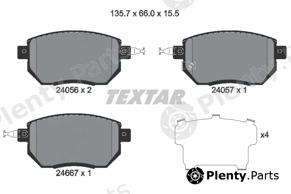 Textar 2405601 — Brake Pad Set, disc brake