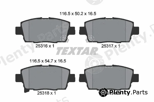 Textar 2531601 — Brake Pad Set, disc brake