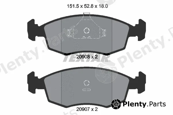Textar 2090802 — Brake Pad Set, disc brake