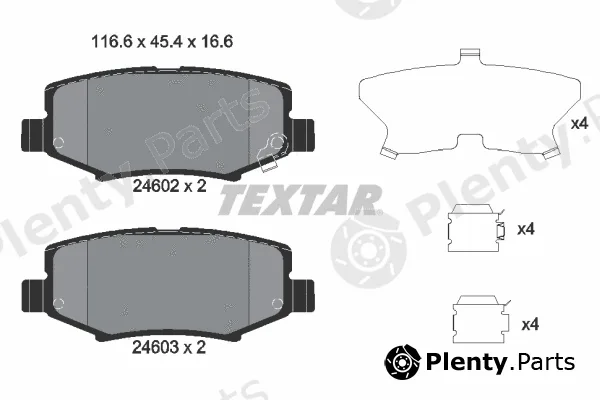 Textar 2460201 — Brake Pad Set, disc brake