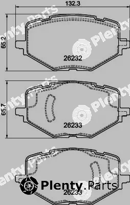Textar 2636201 — Brake Pad Set, disc brake