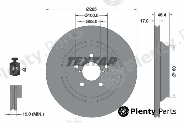 Textar 92309303 — Brake Disc PRO