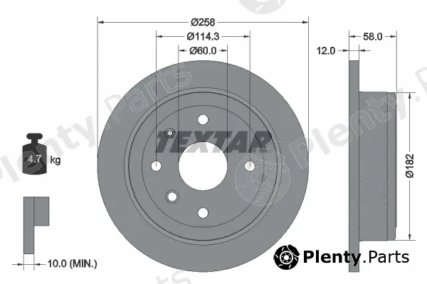 Textar 92269903 — Brake Disc PRO