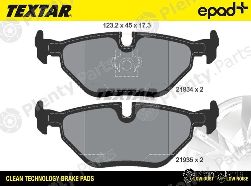 Textar 2193402CP — Brake Pad Set, disc brake epad+