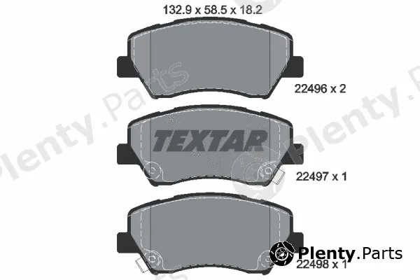 Textar 2249601 — Brake Pad Set, disc brake Q+