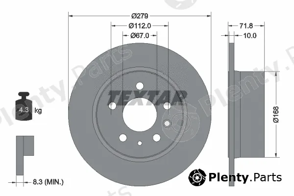 Textar 92032600 — Brake Disc