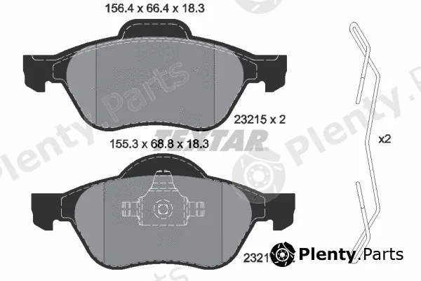 Textar 2321502 — Brake Pad Set, disc brake Q+