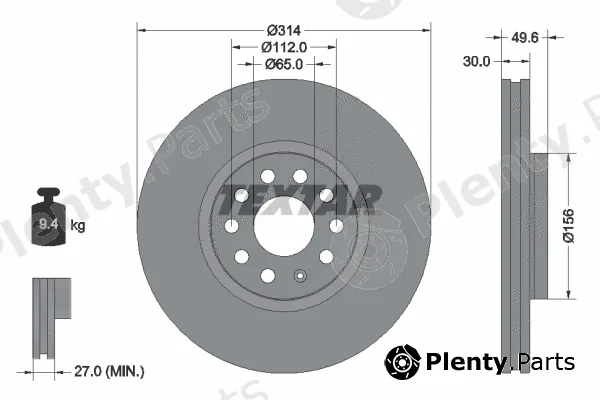 Textar 92232403 — Brake Disc PRO