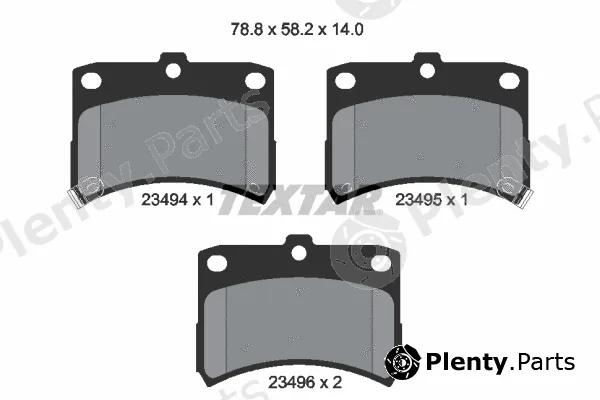 Textar 2349402 — Brake Pad Set, disc brake