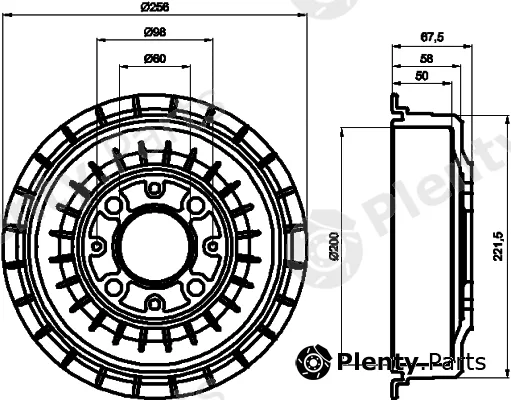Textar 94015600 — Brake Drum