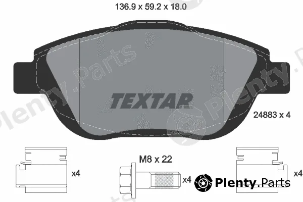 Textar 2488301 — Brake Pad Set, disc brake Q+