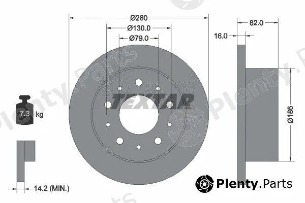 Textar 92116200 — Brake Disc
