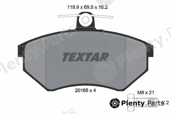 Textar 2016801 — Brake Pad Set, disc brake Q+