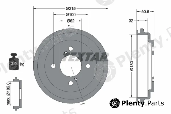 Textar 94049200 — Brake Drum