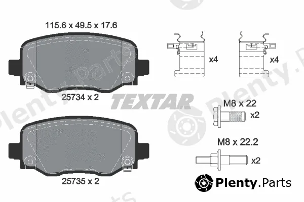 Textar 2573401 — Brake Pad Set, disc brake Q+