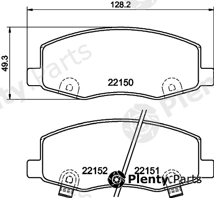 Textar 2215001 — Brake Pad Set, disc brake Q+