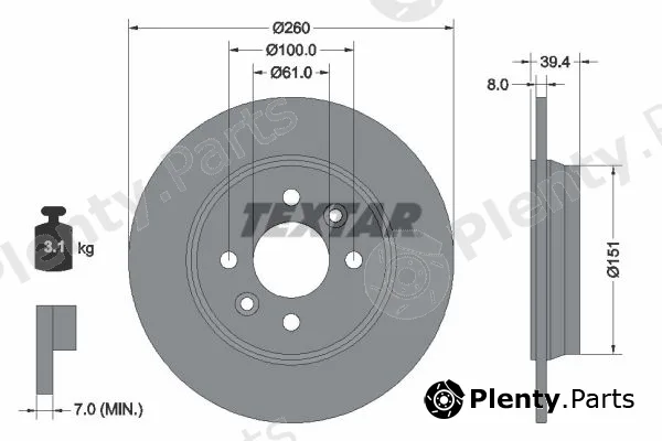 Textar 92347603 — Brake Disc PRO