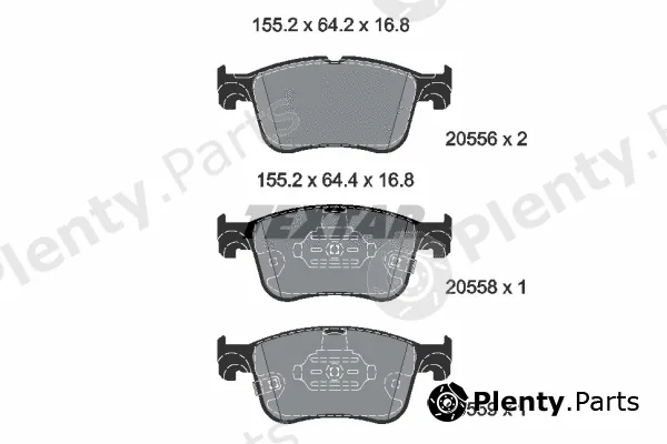 Textar 2055601 — Brake Pad Set, disc brake Q+