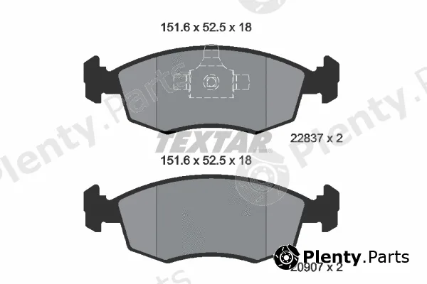 Textar 2090704 — Brake Pad Set, disc brake