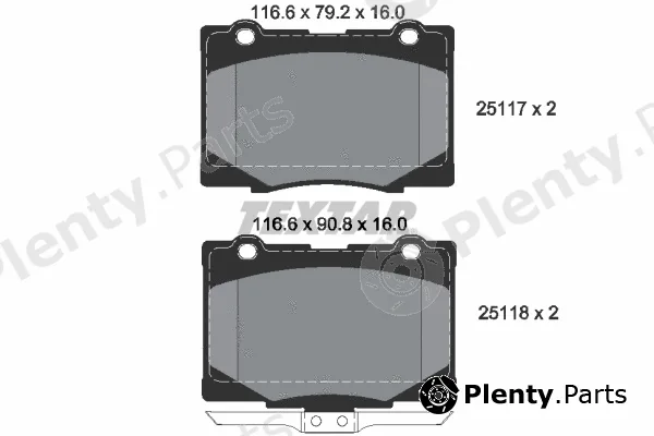 Textar 2511701 — Brake Pad Set, disc brake Q+